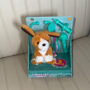 Puppy Vet Playset with Brown & White Plush Puppy Ani-Mates Pup